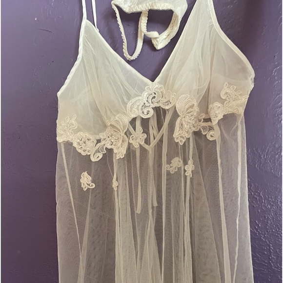 Vintage Victoria’s Secret Sheer Baby Doll Gown & Panties Unworn M Medium Sexy - Picture 4 of 11
